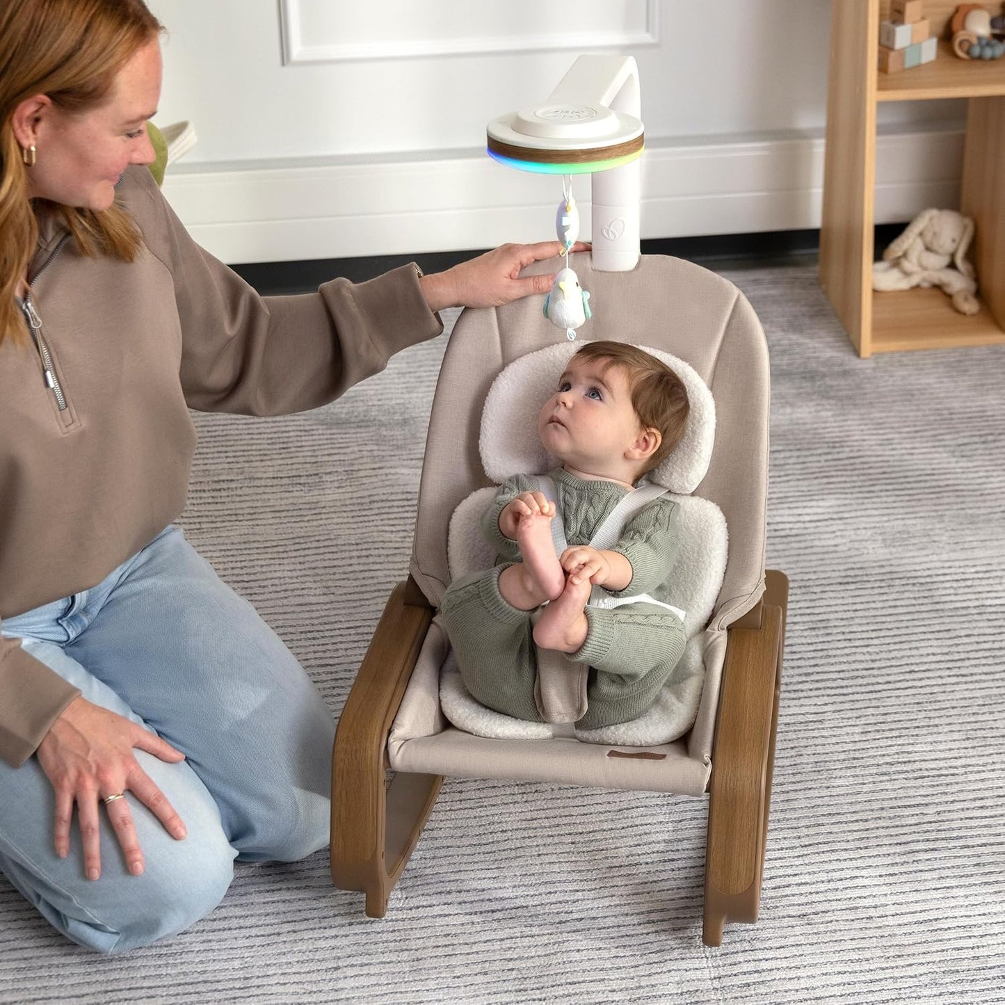 Evenflo: Lyra 2-in-1 Rocker for Babies & Toddlers – Coastal Coffee