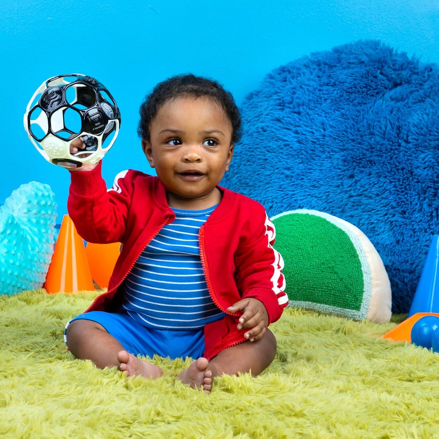 Bright Starts Oball Grippin' Goals Rattle Soccer Ball