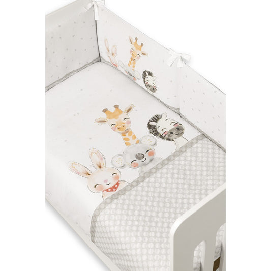 Two Pieces Wild Friends Crib Bedding Set