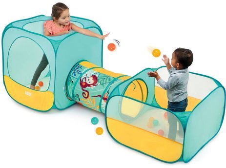 LUDI: Activity Play Course with Crawling Tunnel & Pop-Up Play Tent (2-in-1)