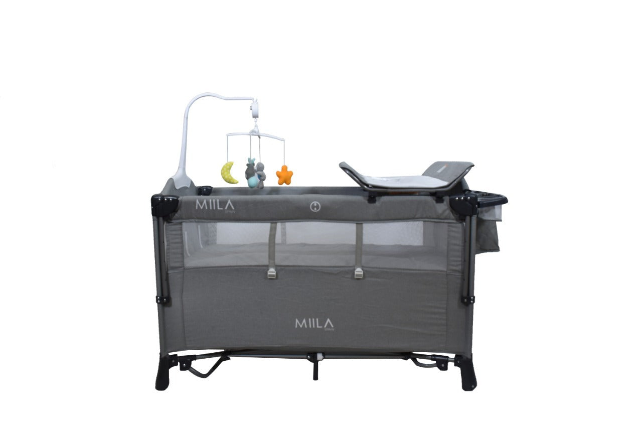 Miila Travel Cot Foldable Playpen With Mobile