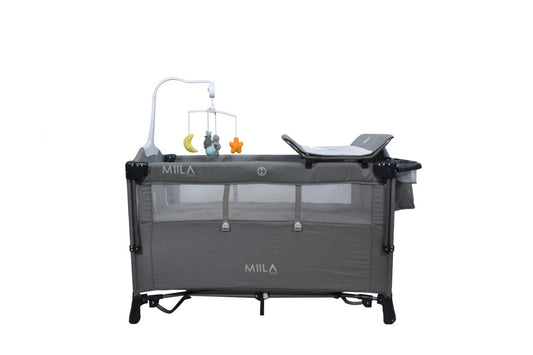 Miila Travel Cot Foldable Playpen With Mobile