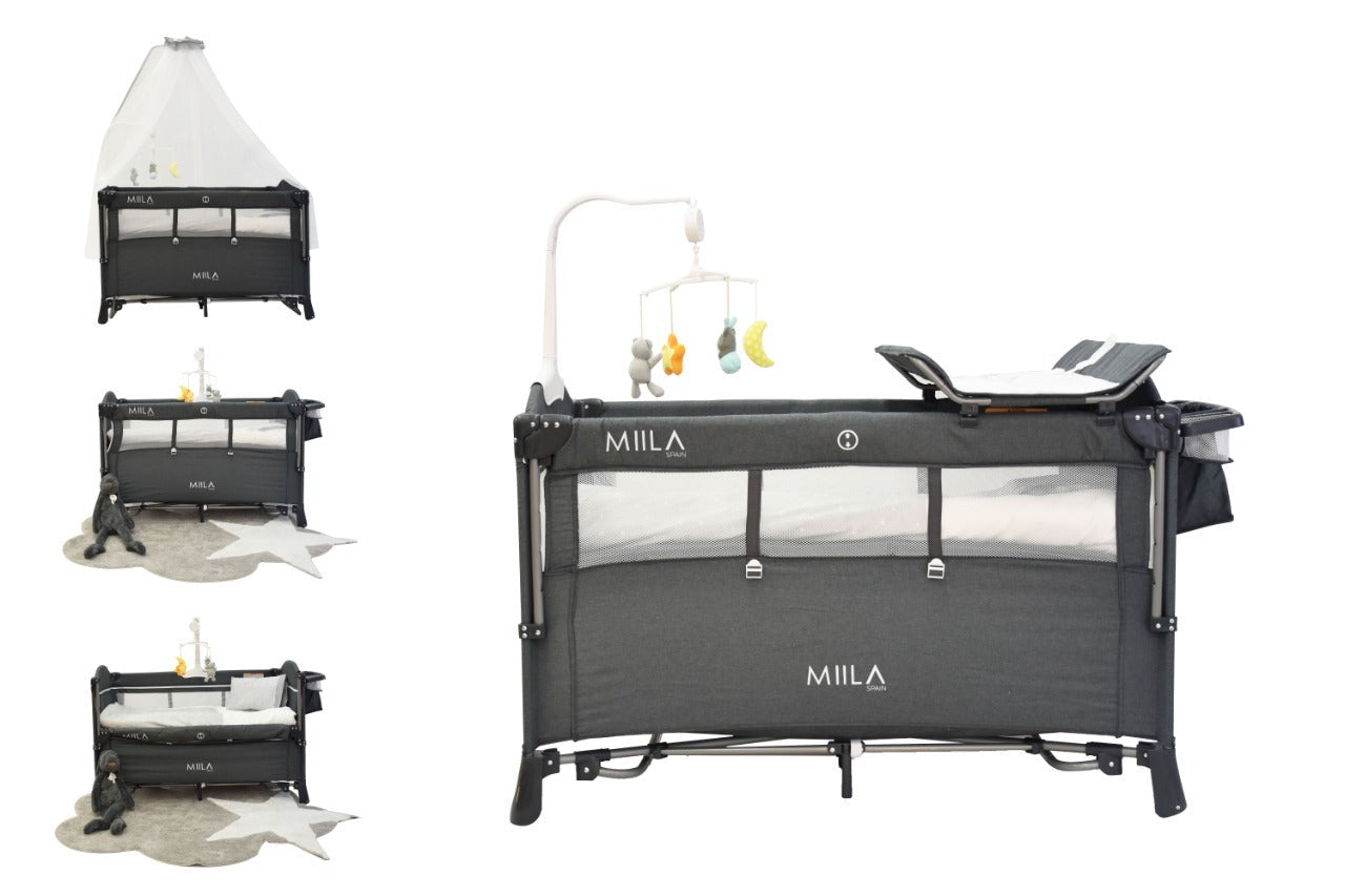 Miila Travel Cot Foldable Playpen With Mobile