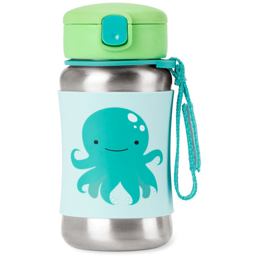 Zoo Stainless Steel Straw Bottle, Octopus