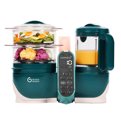 Nutribaby+ Opal green 6-in-1 multi-purpose baby food processor