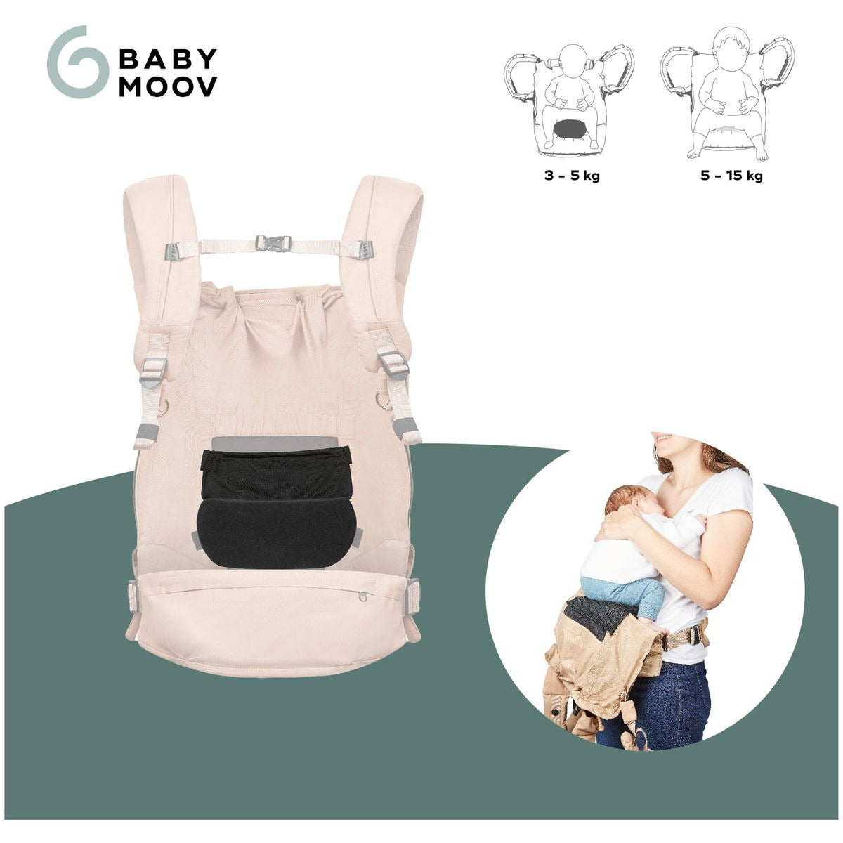 Newborn insert for baby carrier Moov & Boost