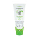 Tube of Alphanova Moisturizing Milk for babies, with organic olive oil and sweet almond oil, green and white packaging.
