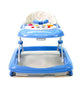 Light blue Asalvo Baby Stars walker with interactive toy tray and musical foot panel.
