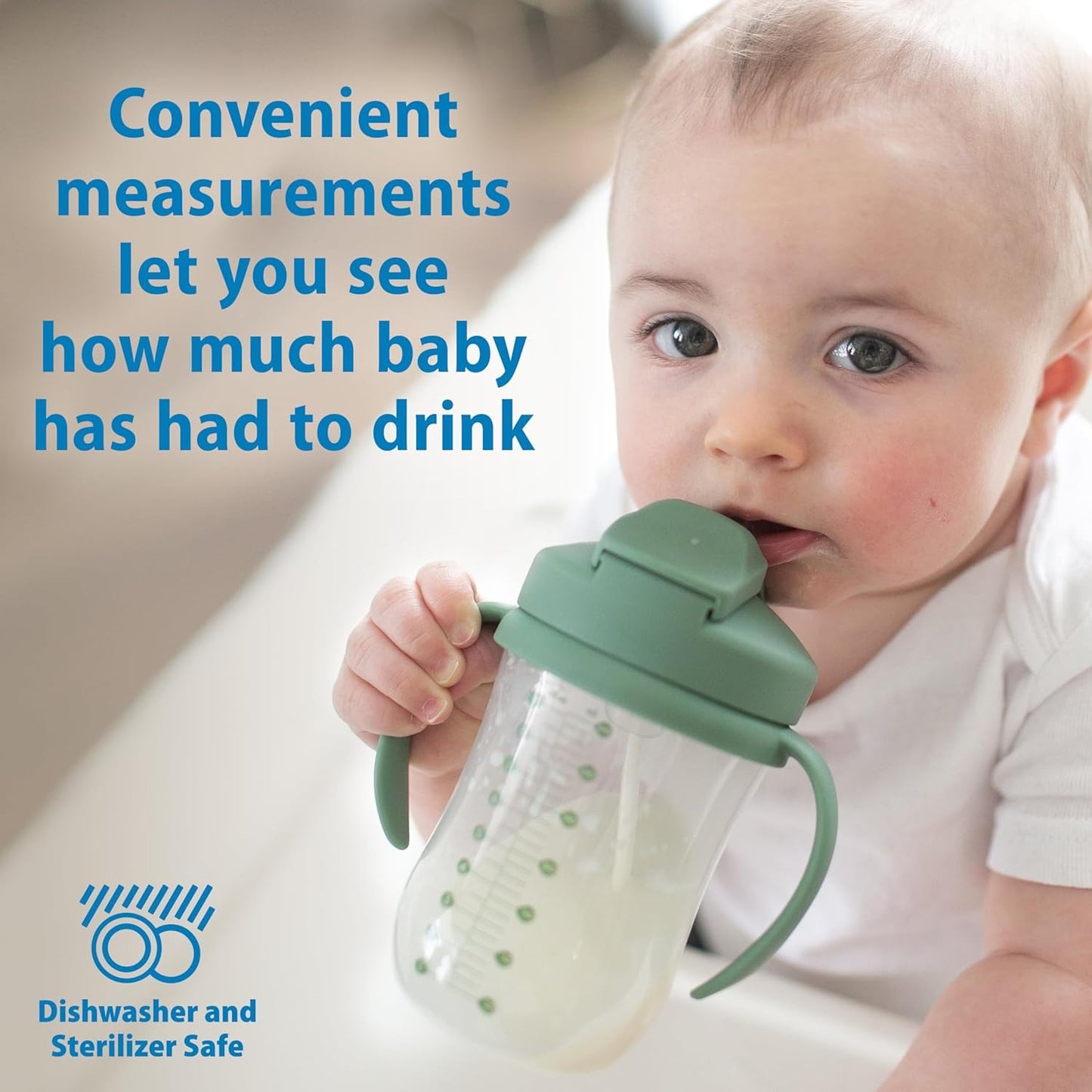 Dr. Brown’s Milestones Baby's First Straw Cup – Olive Green