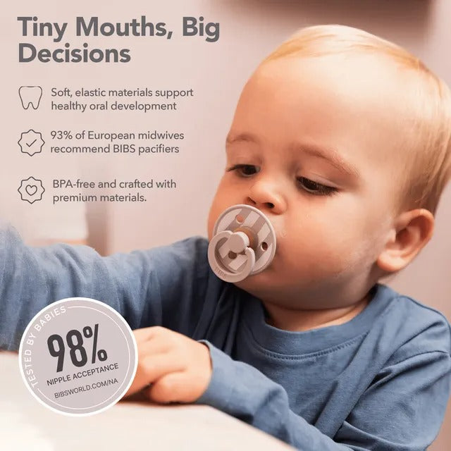 Studio Colour Round Latex Pacifier Pack Of 2 Size 1 - Blush Mix