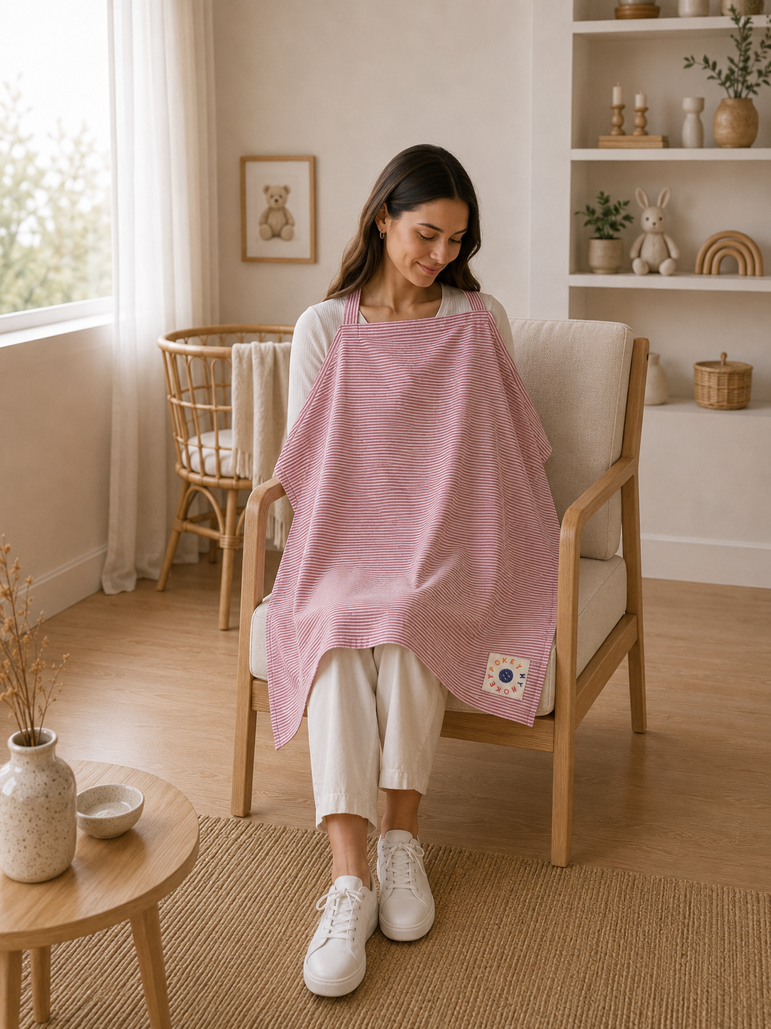 Pinstripe Nursing Cover