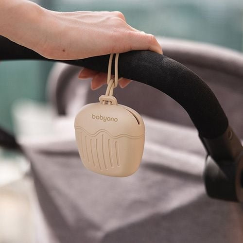 Pacifier box silicone- beige