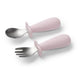 Stainless steel spoon and fork- Pink