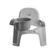 Gray children's chair with cup holder on a white background

