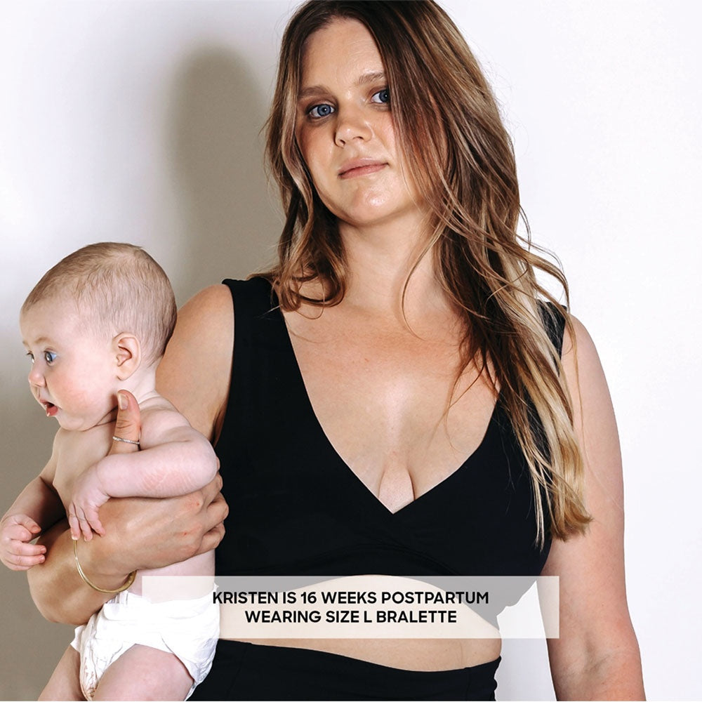 Bare Mum Postpartum Bralette Reversible – Black
