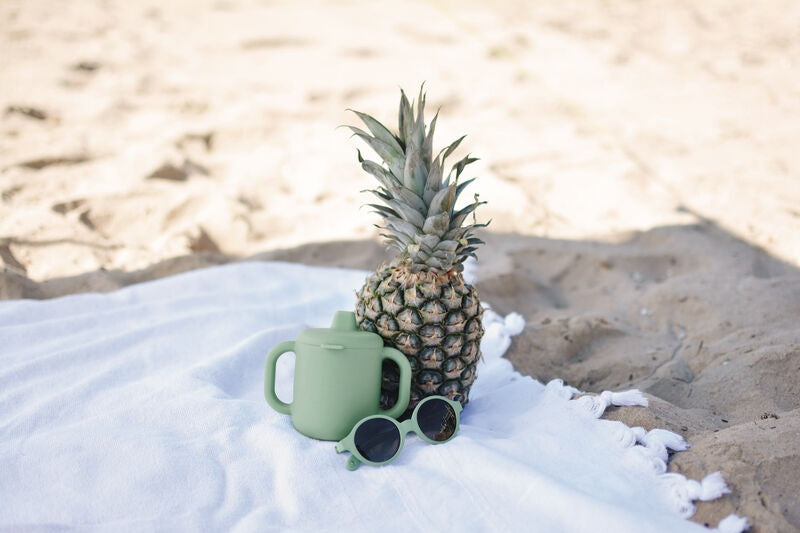 BÉABA: Silicone Learning Cup – Sage Green