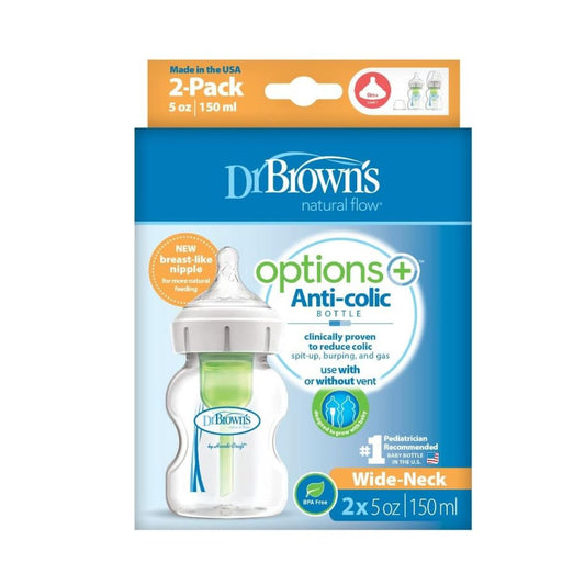 Dr. Brown’s Options+Anti-Colic Baby Bottle – 150ml Twin Pack