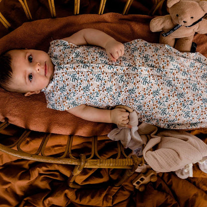 Sleeveless Organic Floral Baby Sleeping Bag