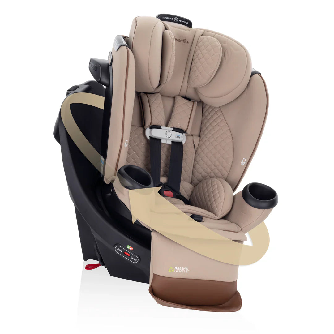 Evenflo  limited edition Gold Revolve 360 Extend Rotational All-in-One Car Seat champagne