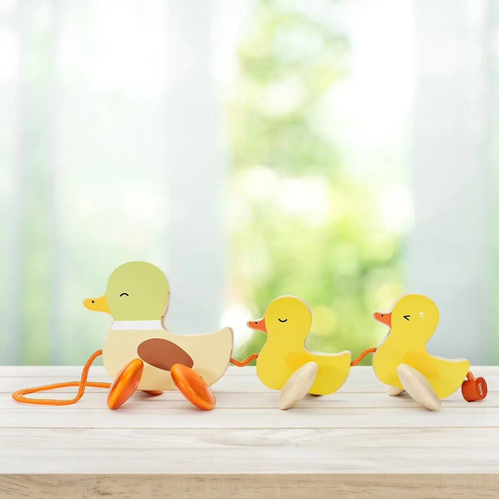Classic World Wooden Pull Along Ducks Toddler Walking Toy