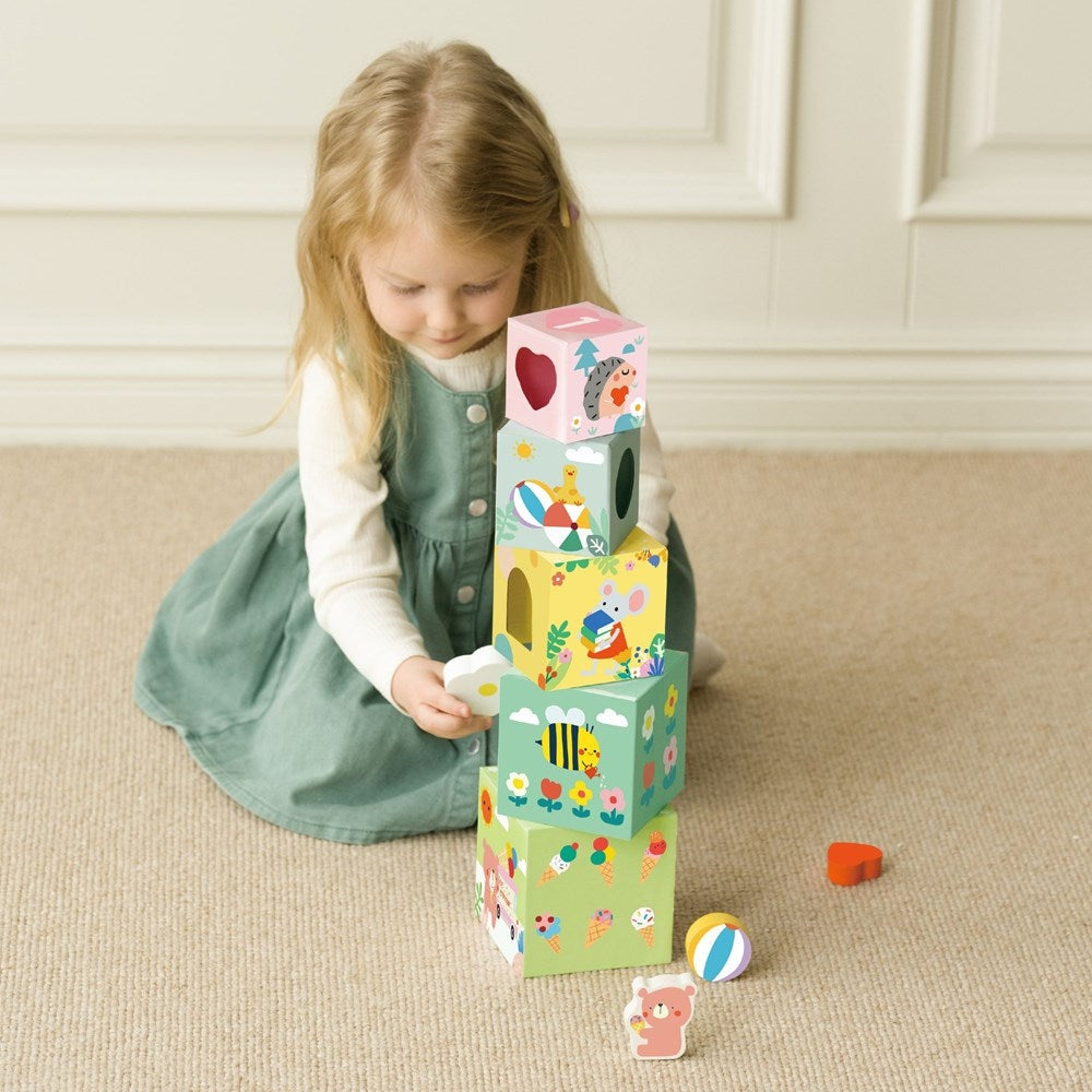Classic World Forest Stacking Cubes