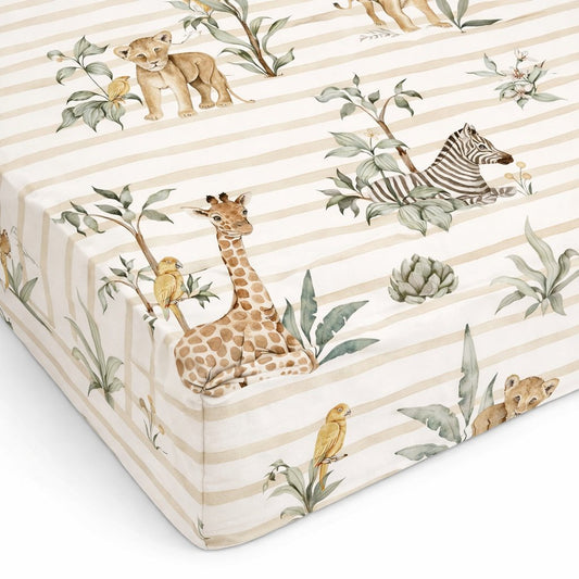 KOELL: Safari Collection - 100% Cotton Fitted Sheet (140x70 cm)