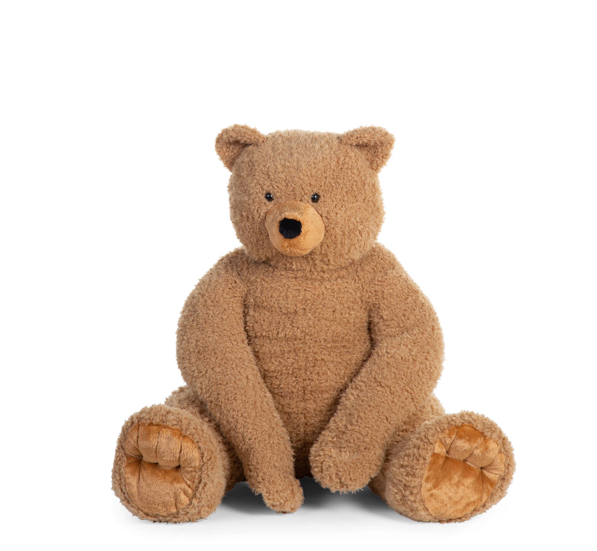 Oversized 76cm Childhome giant teddy bear in a sitting position, featuring soft brown fur and a friendly face.
