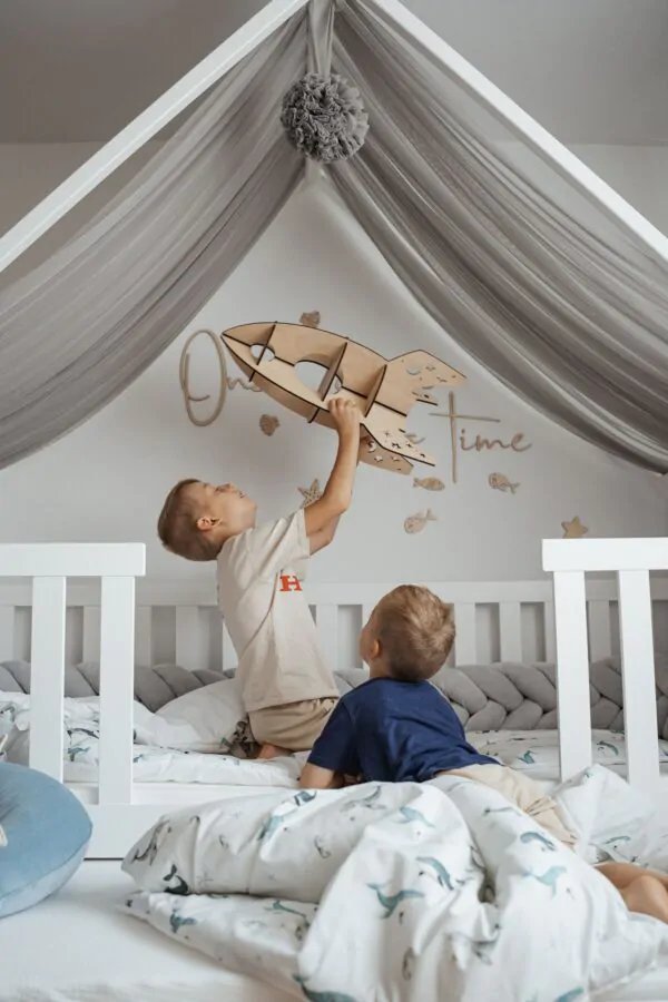 KOELL: Premium Bedding Set with Integrated Filling - Whales Print