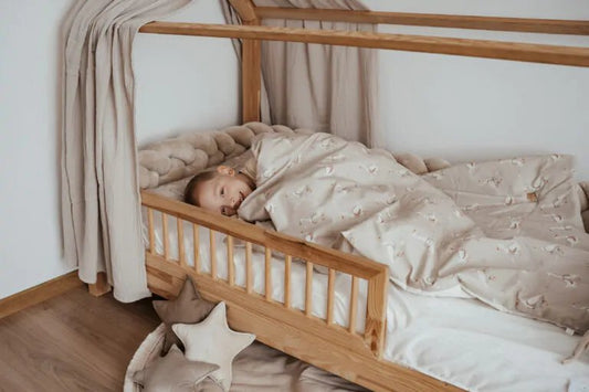 KOELL: Premium Bedding Set with Integrated Filling - Goose Print (120x90 cm / 40x60 cm)