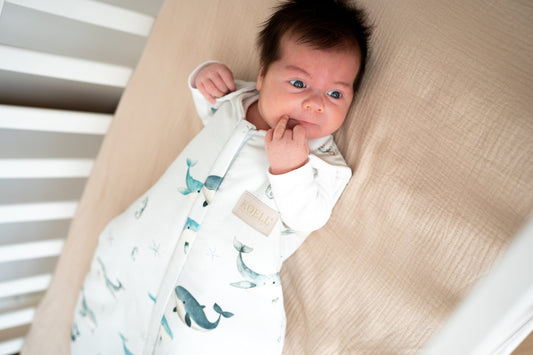 Baby Sleeping Bag for Crib - Whales Print