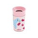 Dr. Brown’s Cheers360 spoutless training cup featuring pink animal illustrations and a clear silicone valve.