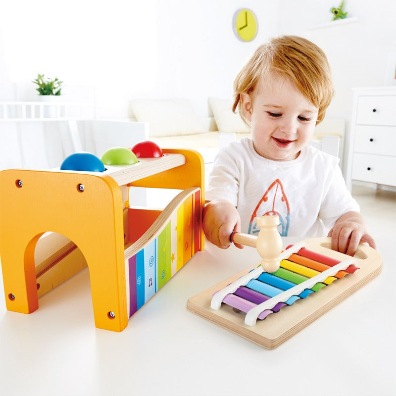 Hape Pound and Tap Bench: A Multi-Sensory Musical Adventure for Little Ones