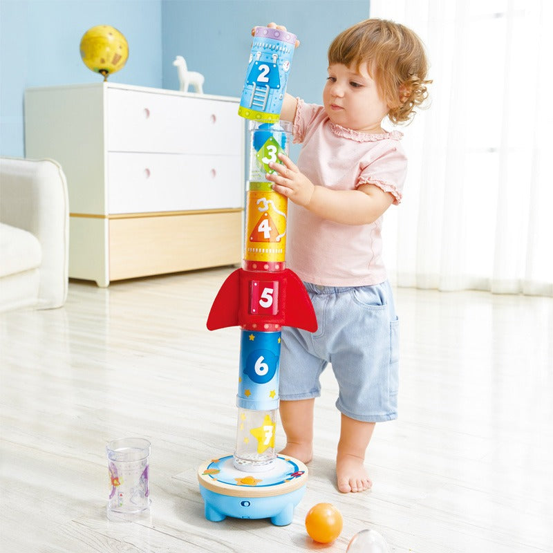 Hape Rocket Ball Air Stacker - Blast Off to Fun with This Award-Winning Toy!