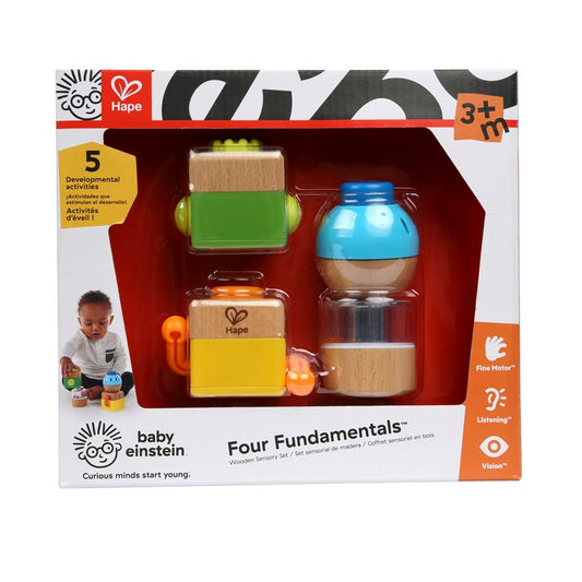 Hape Four Fundamentals Wooden Sensory Set - Nurture Your Child's Development!