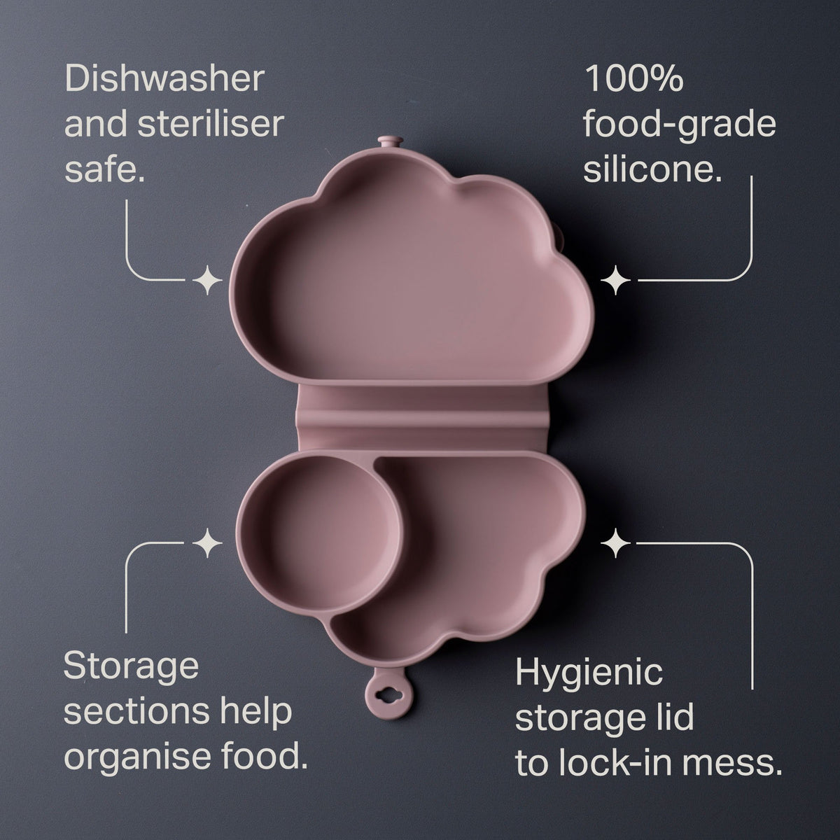 Tommee Tippee Silicone Foldable Plate with Suction Base – Pink