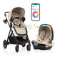 Evenflo Shyft Intuiti+ Travel System with Revolve180 LiteMax NXT &amp; SensorySoothe travertine