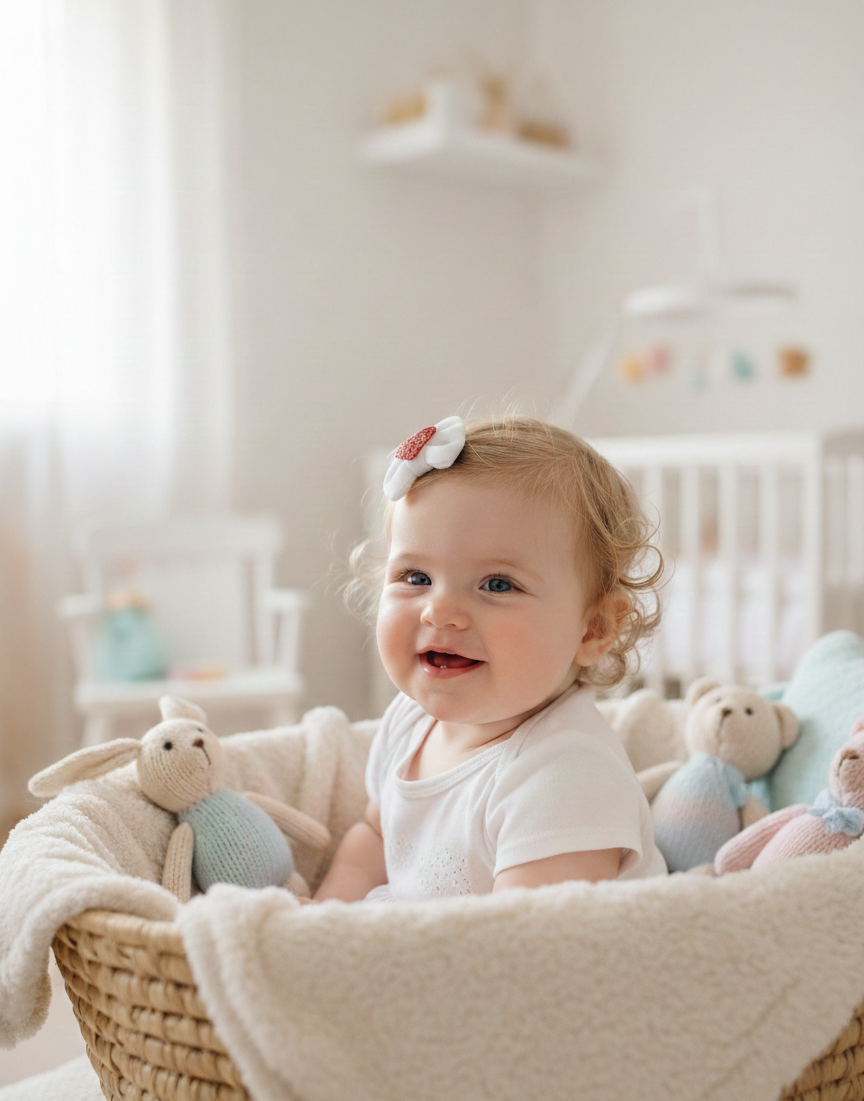 Sparkling Heart Baby Headband – Soft Elastic Comfort