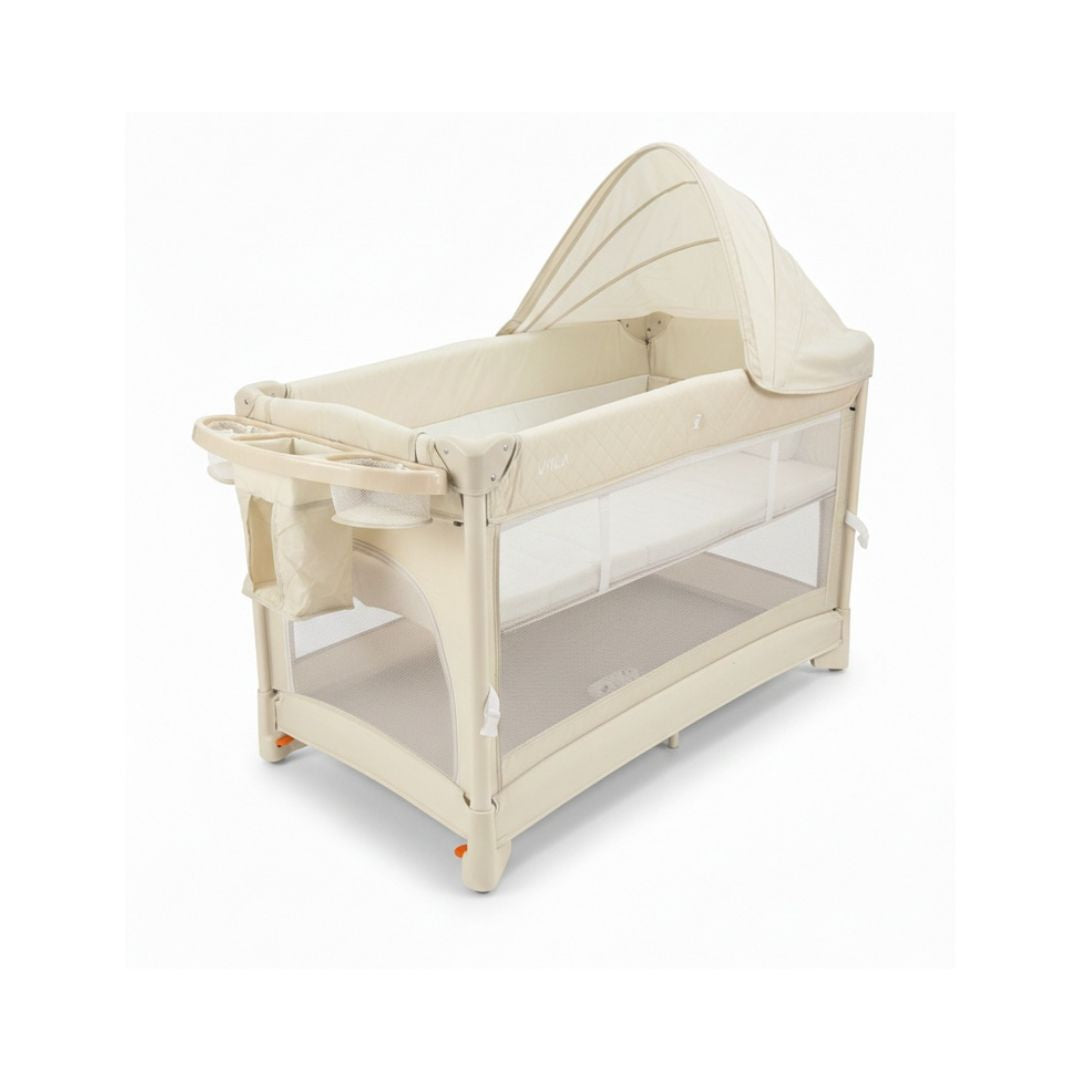 Miila 3-in-1 Magic Fold Baby Playpen & Bassinet- Beige