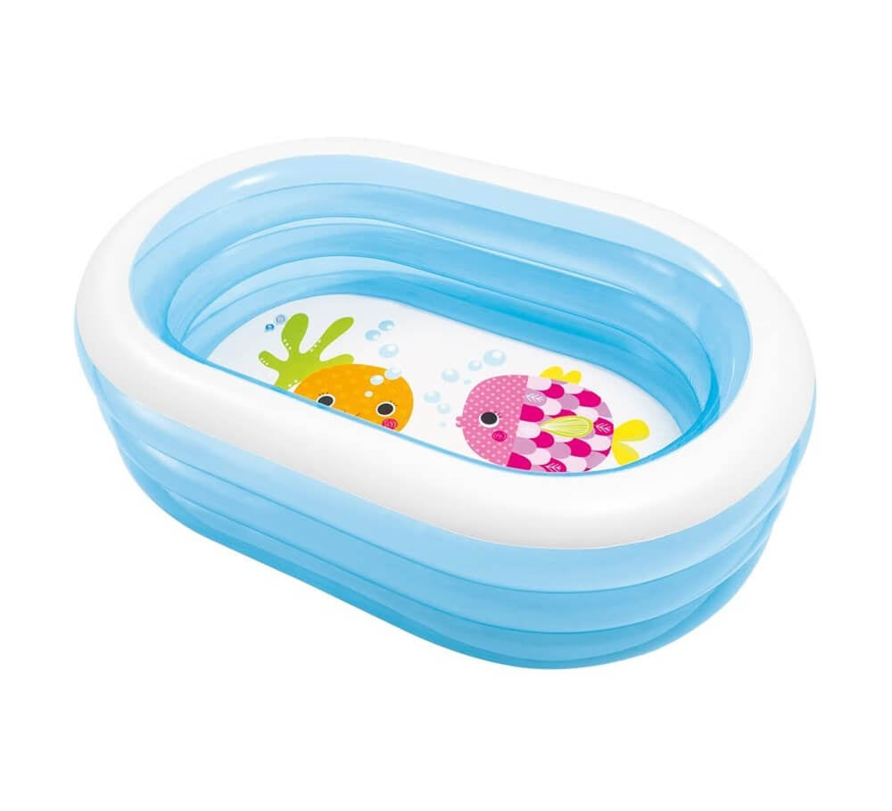 INTEX: Oval Whale Fun Inflatable Pool (1.63m x 1.07m x 46cm)