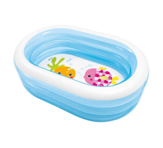 INTEX: Oval Whale Fun Inflatable Pool (1.63m x 1.07m x 46cm)