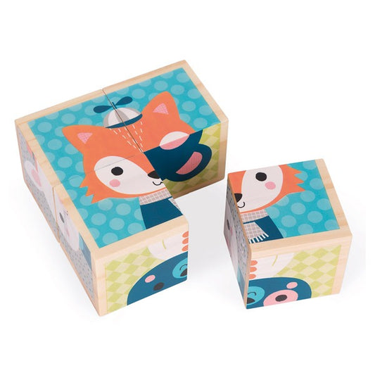 4 Wooden Forest Cubes