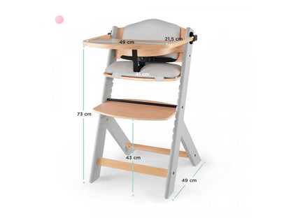 Enock High Chair - Grey/Wood