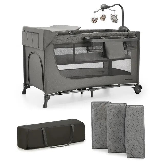 Joy 2 Foldable Cot With Accessories - Dark Grey