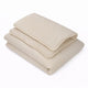 KOELL: Premium Bedding Set with Integrated Filling & Pompom Trim - Beige & Sand (120x90 cm / 40x60 cm)