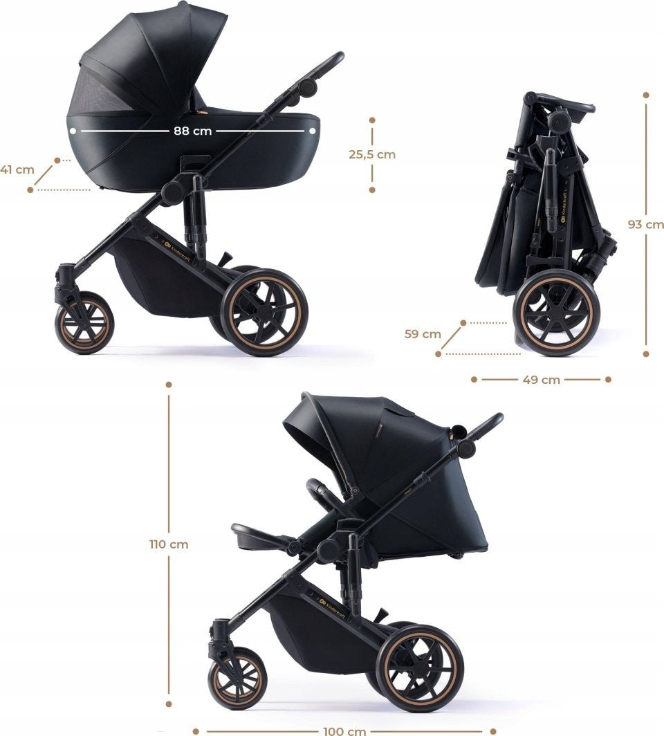 Stroller 3in1 Prime 2 3in1 Mink Pro Black