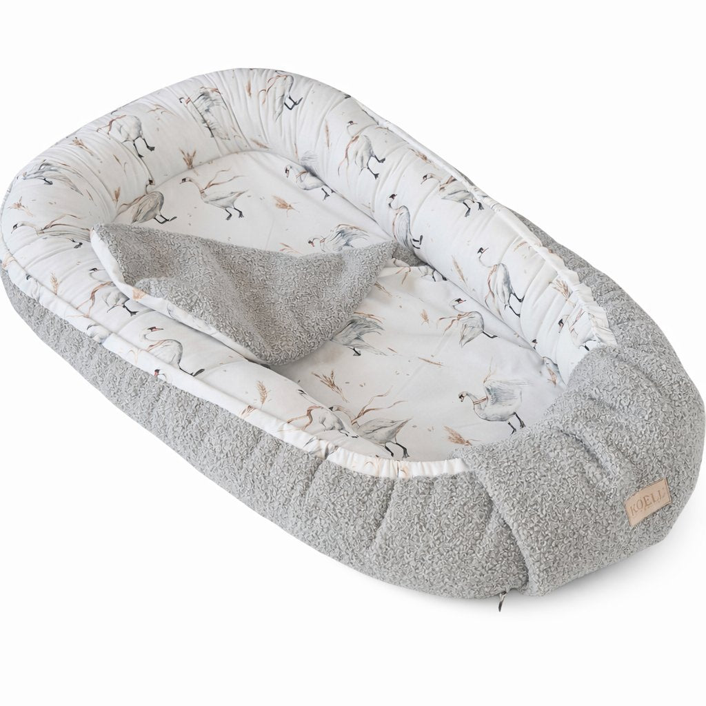 KOELL: Baby Cocoon Nest - Swans Collection