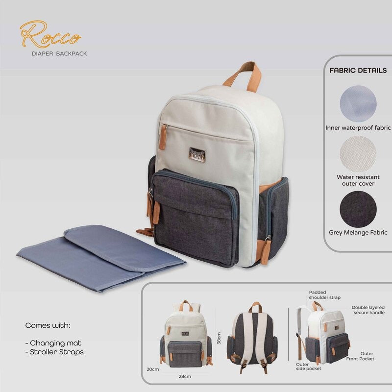 he Rocco Diaper Backpack: Where Style Meets Functionality