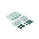 MODU Curiosity Set in Ocean Mint and Forest Green showing a built ride-on toy for toddlers.