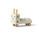MODU Tiny Ride in Sand Grey and Honey Yellow showing a sleek, modern ride-on toy for toddlers.