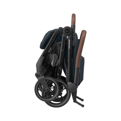 Maxi-Cosi Soho ultra-compact city stroller in Essential Graphite with a self-standing fold.